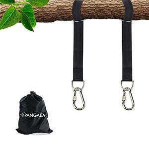 lot 9254 image: PANGAEA Tree Swing Hanging Straps Kit, 5FT10FT20FT30FT, Heavy Duty Holds 2200LBS Extra Long, with Safer Lock Snap Carabiners & Carry Pouch Bag (30 FT)