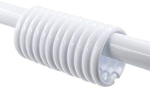 lot 9271 image: Kutesna 12 PCS White Plastic Shower Curtain Rings, Easy Snap Closure Shower Curtain
