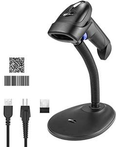 lot 9283 image: Wireless 1D 2D Barcode Scanner with Stand, NetumScan Portable Automatic QR Code Scanner Supports Screen Scan Handheld CMOS Image Bar Code Reader with USB Receiver for Warehouse POS and Computer