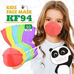 lot 9312 image: YHDOLL 50PCS KF94 Face M asks 3 Layers,4-Ply Cup Dust_M ask 3D Design Shape, Disposable Comfortable High Filtration Small Mouth M asks with Elastic Ear Loop for Boys Girls(Multicolor,50 Pack)