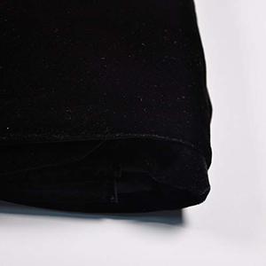 lot 9321 image: Stretch Velvet Fabric 12 Colors 62in Wide for Sewing Apparel Upholstery Curtain by The Yard (One Yard Black)