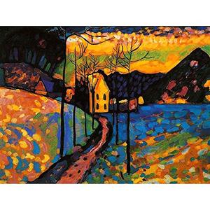 lot 9325 image: Wee Blue Coo Wassily Kandinsky Winter Landscape Old Master Painting Unframed Wall Art Print Poster Home Decor Premium
