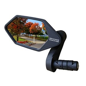 lot 9332 image: MEACHOW 2022 New Bar End Bike Mirror, Crystal UHD Automotive Grade Glass Lens E-Bike Mirrors, Scratch Resistant, Safe Rearview Mirrors, (Silver Left Side) ME-022LS
