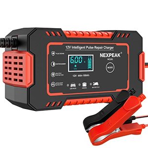 lot 9354 image: Car Battery Charger, 12V 6A Smart Battery Trickle Charger Automotive 12V 24V Battery Maintainer Desulfator with Temperature Compensation for Car Truck Motorcycle Lawn Mower Marine Lead Acid Batteries