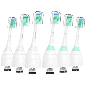 lot 9409 image: Replacment Brush Heads Compatible with Philips Sonicare E-Series Essence, Xtreme, Elite, Advance, and CleanCare Electric Toothbrush, Toothbrush Replacment Heads Refills, 6 Pack