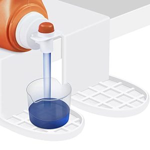 lot 9412 image: 2 Pack Laundry Detergent Cup Holder, Detergent Drip Catcher Organizer to Keep Room Tidy, Soap Tray Dispenser Laundry Detergent Gadget Fit for Most Softener Liquid Economic Sized Bottles No More Mess