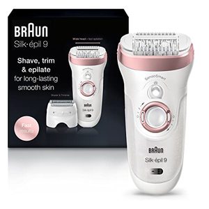lot 9413 image: Braun Epilator Silk-Epil 9 9-720, Hair Removal Device, Epilator for Women, Wet &amp Dry, Womens Shaver &amp Trimmer, Cordless, Rechargeable