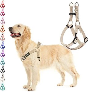 lot 9414 image: PUPTECK No Pull Dog Harness Soft Adjustable Basic Nylon Step in Puppy Vest Outdoor Walking with ID Tag