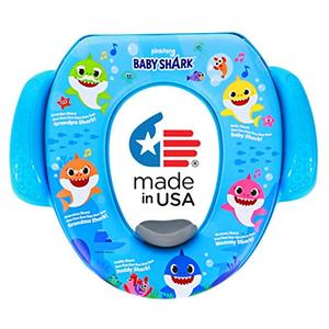 lot 9422 image: Nickelodeon Baby Shark Sharktastic Soft Potty Seat and Potty Training Seat - Soft Cushion, Baby Potty Training, Safe, Easy to Clean