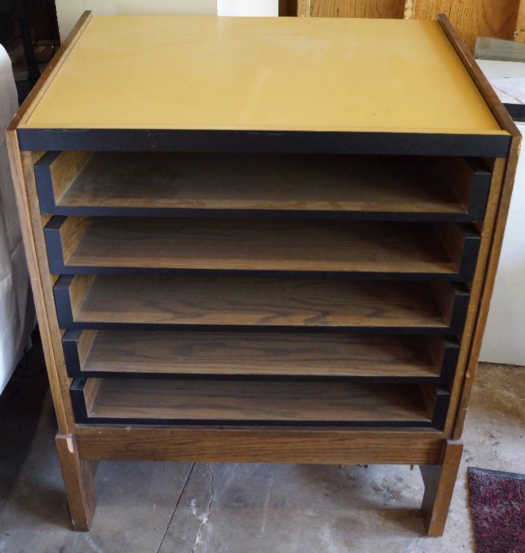 lot 2396 image: Big Storage Cabinet with Slide Out Drawers - Great for Arts and Crafts