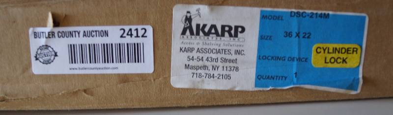 lot 2412 image: Panel Access Door Flush Mount Locking - with box-new KARP M# DSC-214M 32 x 22