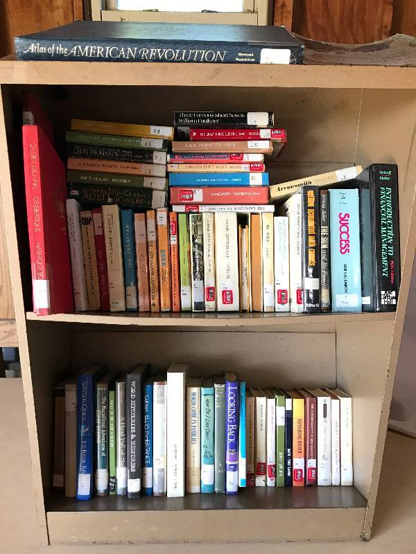 lot 2310 image: Podium Style Shelf with Contents - Lots of Books - Bid on This One