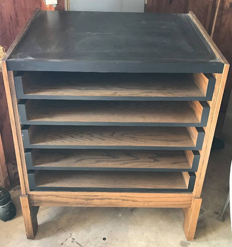 lot 2321 image: Super Solid Piece of Furniture - 5 Sliding Drawers - What a Find