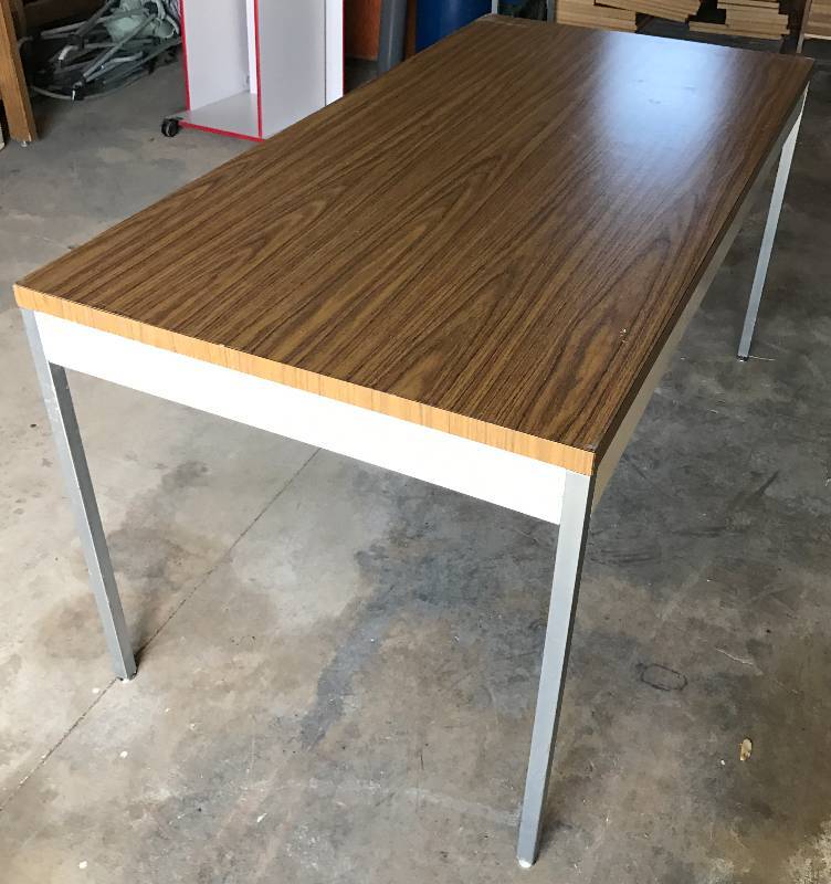 lot 2331 image: Commercial Solid Table with Drawer