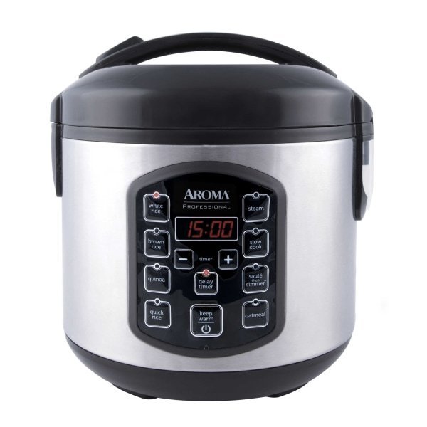 lot 60983 image: Aroma Arc-954SBD 8 Cup Cooked Digital Rice Cooker, Multicooker Food Steamer