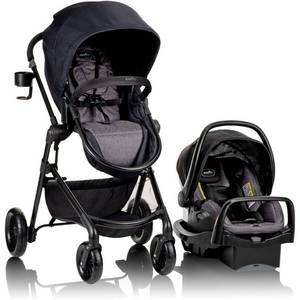 lot 60025 image: Evenflo Pivot Modular Travel System with Safemax Infant Car Seat