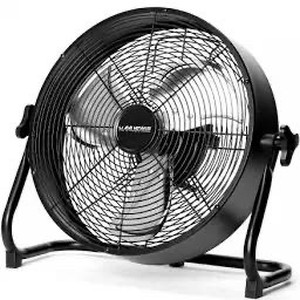 lot 60032 image: MANUSAGE 12 High-Speed Fan - Quick Installation, Floor-Standing or Wall-Mounted, Dual Current Mode, 9-Speed for USBPower Bank - Ideal for Home, Bedroom, Travel, Camping, Garage Use black
