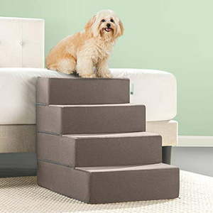 lot 60037 image: Zinus Easy Pet Stairs  Pet Ramp  Pet Ladder, X-Large, Sand