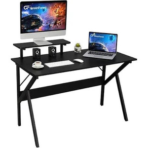 lot 60045 image: Green Forest Black Computer Desk