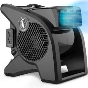 lot 60052 image: Lasko High Velocity Pivoting Utility Blower Fan, for Cooling, Ventilating, Exhausting and Drying at Home, Job Site, Construction, 2 AC Outlets, Circuit Breaker with Reset, 3 Speeds