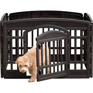 lot 60056 image: IRIS Four Panel Black Dog Playpen