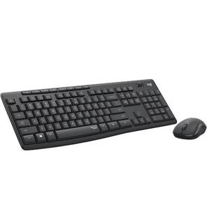 lot 60139 image: Logitech MK295 Wireless Mouse & Keyboard Combo with SilentTouch Technology, Full Numpad, Advanced Optical Tracking, Lag-Free Wireless, 90% Less Noise - Graphite