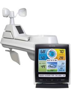 lot 60147 image: AcuRite Iris (5-in-1) IndoorOutdoor Wireless Weather Station for Indoor and Outdoor Temperature and Humidity, Wind Speed and Direction, and Rainfall with Digital Display (01512M)