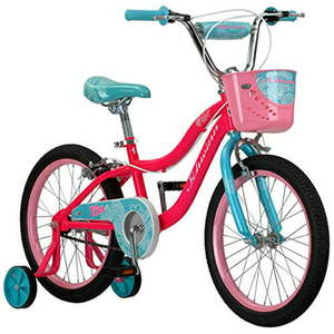 lot 60103 image: Schwinn Elm Girls Bike for Toddlers and Kids 18-Inch Wheels Pink