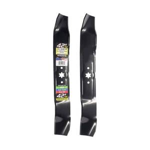 lot 60111 image: MaxPower 2 Blade Mulching Set for Many 42 Cut MTD, Cub Cadet, Troy-Bilt, Craftsman Mowers Replaces OEM #s 742-0616, 942-0616