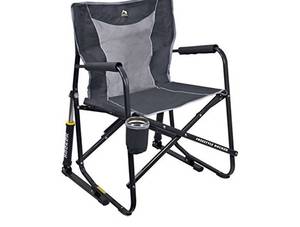 lot 60112 image: GCI Outdoor Freestyle Rocker Mesh Chair (Pewter Gray)