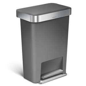 lot 60197 image: simplehuman 45L Soft Close Step Trash Can in Grey at Nordstrom