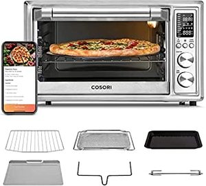 lot 60199 image: COSORI Smart 12-in-1 Air Fryer Toaster Oven Combo Convection Rotisserie & Dehydrator for Chicken, Pizza and Cookies, Recipe&Accessories Included, 30L, Silver �� A Certified for Humans Device (B08FX4BR51)