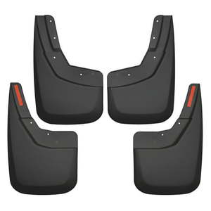 lot 60203 image: Husky Liners Custom Mud Guards Front and Rear Mud Guard Set Black Fits 12-18 Chev Silv 1500 19 Chev Silv 1500 LD 15-19 Chev Silv 2500 HD 15-19 Chev Silv 3500 HD SINGLE REAR WHEELS