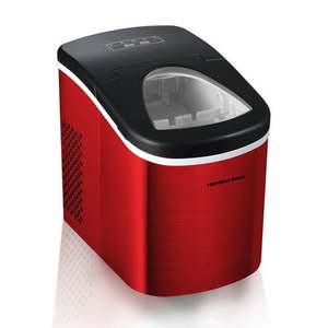 lot 60223 image: Hamilton Beach 26 lbs. Ice Maker HBIC3000 Red Stainless Steel