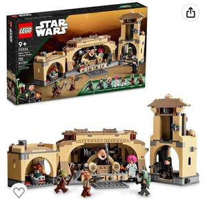 lot 60232 image: LEGO Star Wars Boba Fett��s Throne Room 75326 Building Kit for Kids Aged 9 and Up, Featuring a Buildable Palace Model and 7 Star Wars The Book of Boba Fett Characters (732 Pieces)