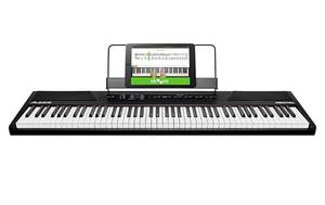 lot 60239 image: Alesis Recital �� 88 Key Digital Piano Keyboard with Semi Weighted Keys, 2x20W Speakers, 5 Voices, Split, Layer and Lesson Mode, FX and Piano Lessons