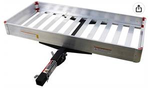 lot 60272 image: MAXXHAUL 50149 Premium Folding Aluminum Cargo Carrier-50 x 22