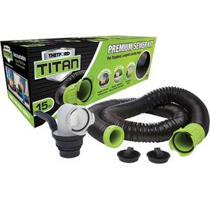 lot 60284 image: Thetford 17858 Titan Sewer KIT 15 Bilingual, Black
