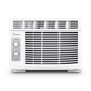 lot 60289 image: Midea 5,000 BTU EasyCool Window Air Conditioner and Fan - Cool up to 150 Sq. Ft. with Easy to Use Mechanical Control and Reusable Filter retail$180