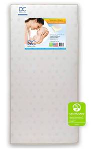 lot 60321 image: Delta Children Twinkle Stars Dual Sided - 6 Premium Sustainably Sourced Fiber Core Crib and Toddler Mattress - Waterproof - GREENGUARD Gold Certified - 7 Year Warranty - Made in USA