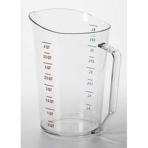 lot 60323 image: Cambro 400MCCW135 Camwear Measuring Cup 4 quarts clear