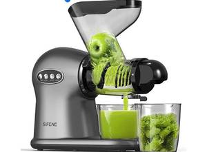 lot 60381 image: I Masticating Juicer Machines, SiFENE Cold Press Juicer, 3�� Wide Dual Feed Chute Slow Juicer Machines with Reverse Function, Celery Juicer, Wheatgrass Juice Maker Extractor For Vegetable and Fruit, High Juice Yield, Easy to Clean (Upgraded Version)