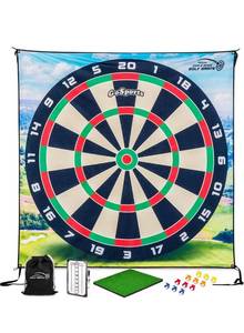 lot 60340 image: GoSports Chip N Stick Golf Games with Chip N Stick Golf Balls - Giant Size Targets with Chipping Mat - Choose Classic or Darts