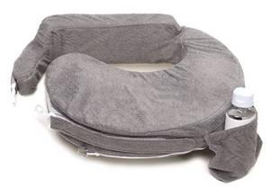 lot 60349 image: My Brest Friend Deluxe Nursing Pillow Slipcover Sleeve  Great for Breastfeeding Moms  Pillow Not Included, Dark Grey