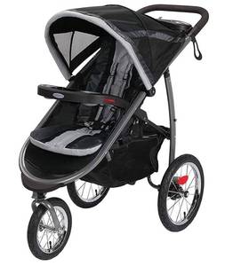 lot 60383 image: Graco FastAction Fold Jogging Stroller, Gotham, 40x24x42 Inch (Pack of 1) retail$210