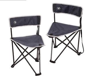 lot 60399 image: REDCAMP 2-Pack Tripod Chairs Folding, Lightweight Portable Tripod Seat Stool with Back, Small Camping Chairs for Adults Outdoor Backpacking, Blue