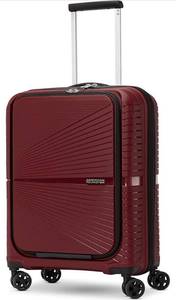 lot 60434 image: American Tourister Airconic Hardside Expandable Luggage with Spinner Wheels, Garnet Red, Carry-On 20-Inch