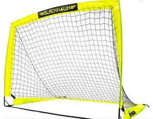 lot 60472 image: Franklin Sports Blackhawk Backyard Soccer Goal - Portable Pop Up Soccer Nets - Youth  Adult Folding Indoor  Outdoor Goals - Multiple Sizes  Colors - Perfect for Games  Practice
