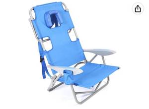 lot 60479 image: Ostrich Ladies Comfort Lounger Beach Chaise Blue