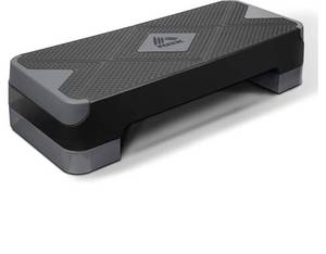 lot 60481 image: RBX Aerobic Step Platform with Non-Slip Textured Surface -2-Level Adjustable Steppers for Exercise, Compact, Lightweight, Easy-to-Store Exercise Step & Fitness Step Bench